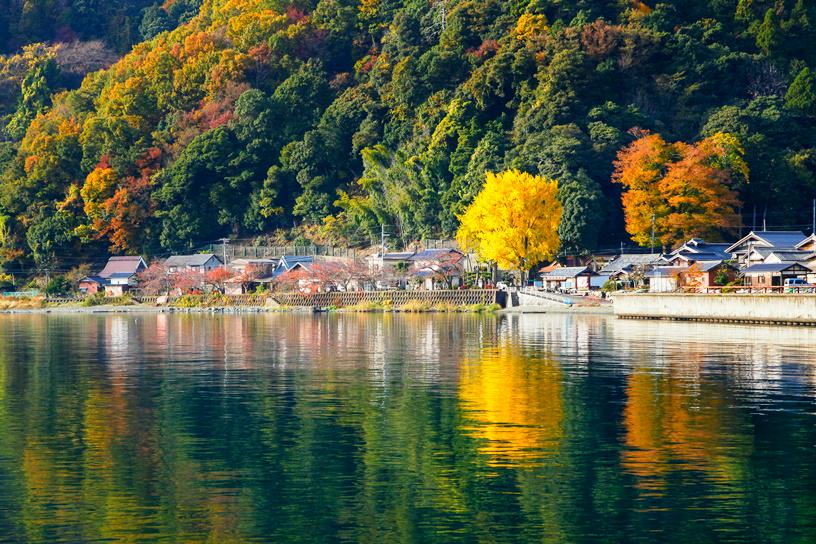 Scenery of the Sugaura Lakeshore Village